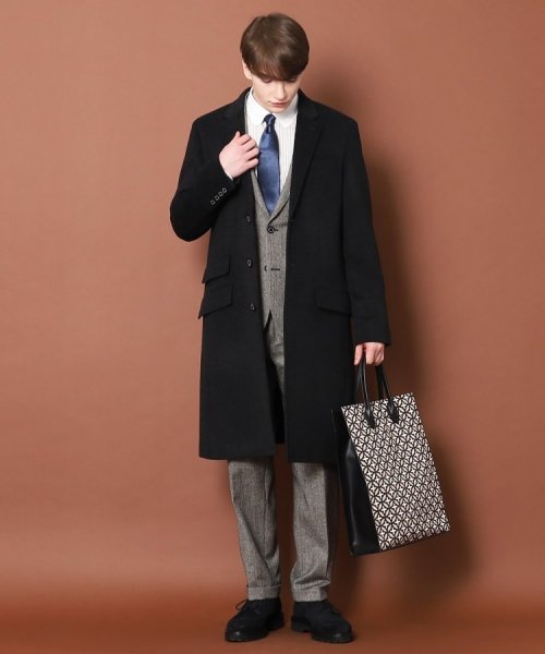 ウールカシミヤ チェスターコート 