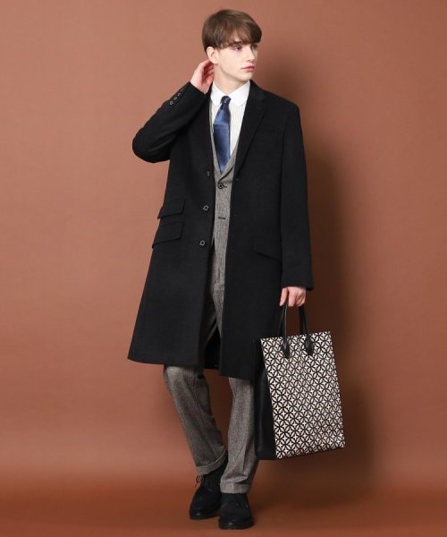 ウールカシミヤ チェスターコート 