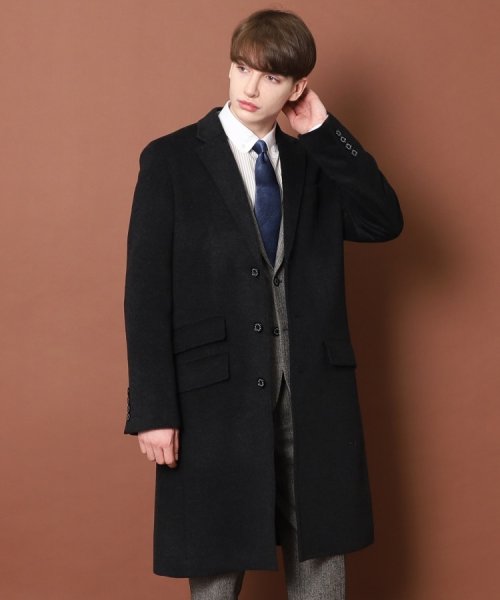 ウールカシミヤ チェスターコート 