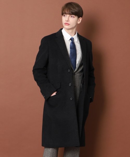 ウールカシミヤ チェスターコート 