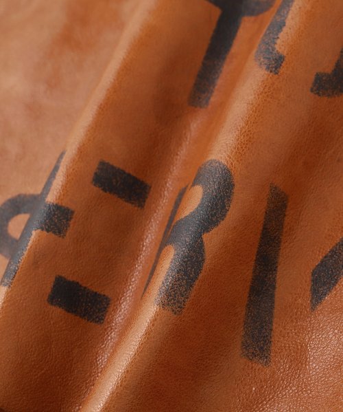 AGED LEATHER STAND ZIP RIDERS JACKET A.N.G. LEATHER STAND ZIP RIDERS JACKET AIR NATIONAL エア ナショナル ガード