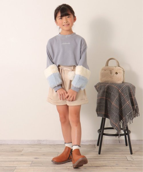 ikka kids(イッカ　キッズ)/フェイクスエードポンポン付きハーフパンツ（120〜160cm）/img16