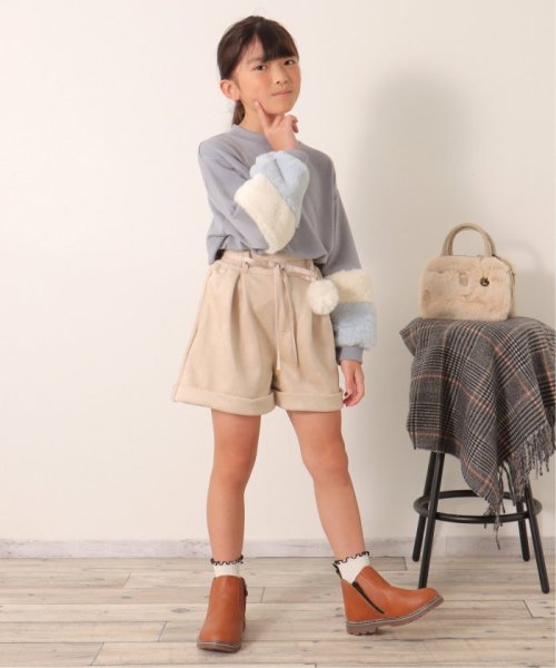 ikka kids(イッカ　キッズ)/フェイクスエードポンポン付きハーフパンツ（120〜160cm）/img18