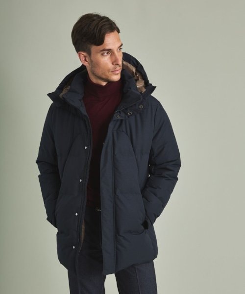 【仕事で着用可】MINOTECH?メランジラミネート?ダウンコート 仕事で着用可