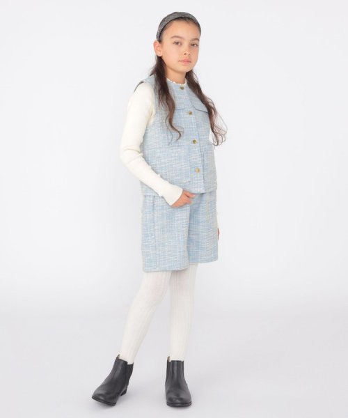 SHIPS KIDS(シップスキッズ)/SHIPS KIDS:150cm /〈手洗い可能〉リブ フリル タートルネック ニット/img07