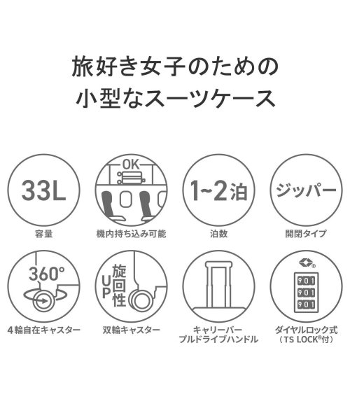 World Traveler(ワールドトラベラー)/ワールドトラベラー スーツケース 機内持ち込み S World Traveler ace 33L TSAロック aruco by WT マイラTR 05281/img02