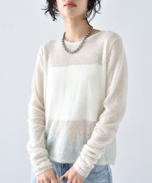 DRESSTERIOR(ドレステリア)/CODE A | sheer crew pullover/img01