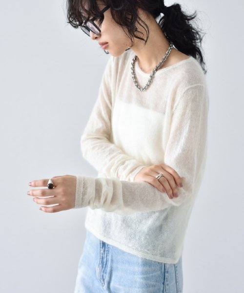 DRESSTERIOR(ドレステリア)/CODE A | sheer crew pullover/img02