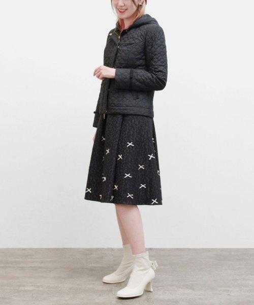 LAURA キルティングショートコート 