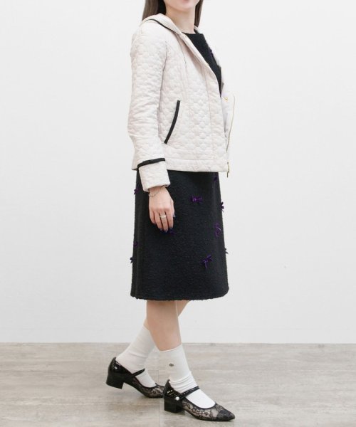 LAURA キルティングショートコート 