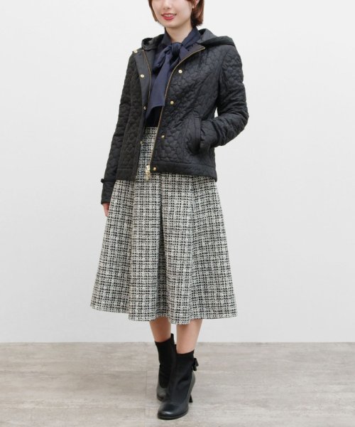 LAURA キルティングショートコート 