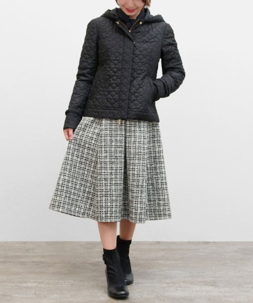 LAURA キルティングショートコート 