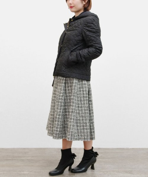 LAURA キルティングショートコート 