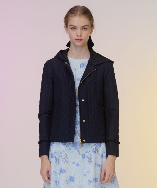 LAURA キルティングショートコート 