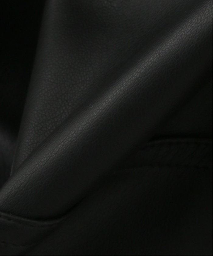 PROVOKE/プロヴォーク】fakeleather hoodie:ブルゾン(505728741