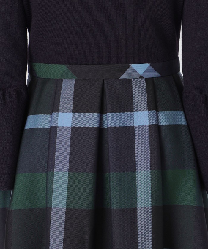 美人百花コラボ】クレストブリッジチェッククロッシングツイルニット