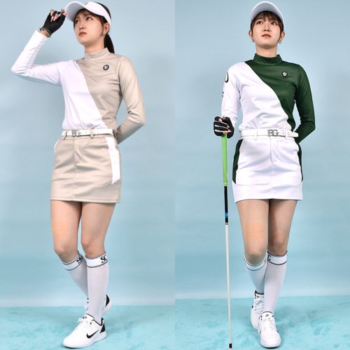 COMONGOLF(コモンゴルフ)/【COMONGOLF】レディース秋冬用裏起毛バイカラーゴルフスカート(CG－L23041B)/img12