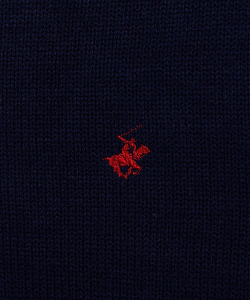 BEVERLY HILLS POLO CLUB(ビバリーヒルズポロクラブ)/【BEVERLY HILLS POLO CLUB/ビバリーヒルズポロクラブ】ワンポイント刺繍ハーフジップニットプルオーバー/img05