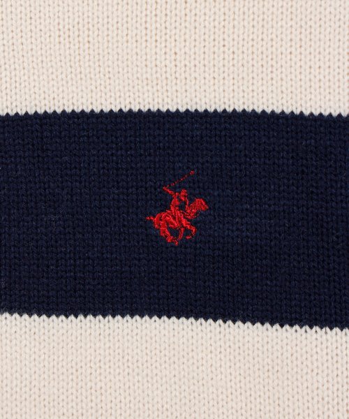 BEVERLY HILLS POLO CLUB(ビバリーヒルズポロクラブ)/【BEVERLY HILLS POLO CLUB/ビバリーヒルズポロクラブ】ワンポイント刺繍ハーフジップニットプルオーバー/img09