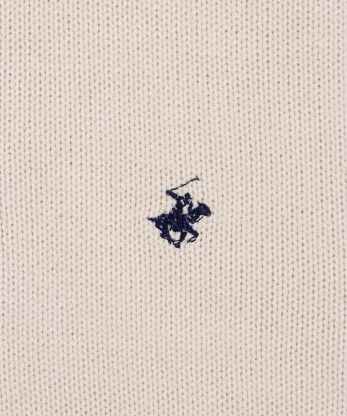 BEVERLY HILLS POLO CLUB(ビバリーヒルズポロクラブ)/【BEVERLY HILLS POLO CLUB/ビバリーヒルズポロクラブ】ワンポイント刺繍ハーフジップニットプルオーバー/img25