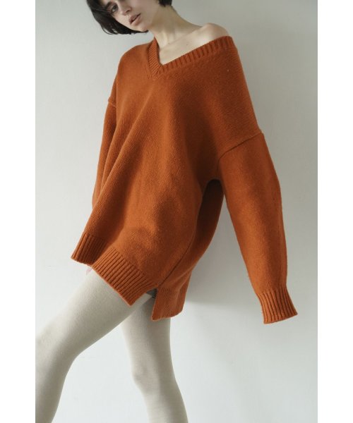 CLANE(クラネ)/OVER V NECK KNIT TOPS/img22