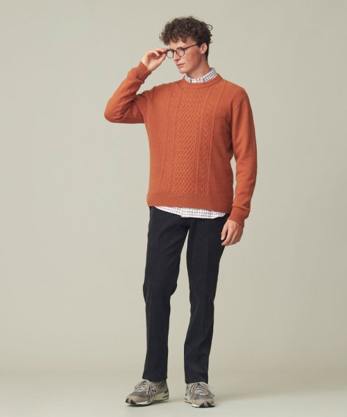 J.PRESS MENS(J．プレス　メンズ)/【Cash Lamb's Wool】ケーブルクルーネック ニット/img08