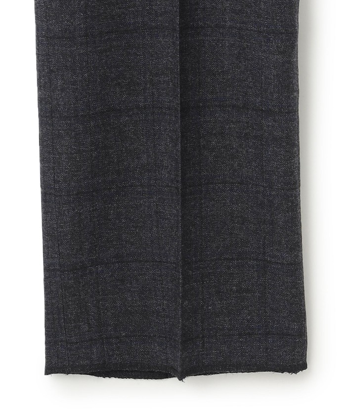 TREATMENT WOOL】ストレッチサキソニーチェック スラックス-