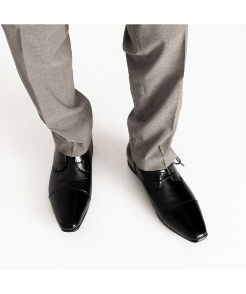 SVEC(シュベック)/ビジネスブーツ メンズ おしゃれ ヒール 2.7cm ビジネスシューズ 革靴 ロングノーズ 外羽根 ストレートチップ 靴 ショートブーツ 黒 きれいめ ブーツ/img11