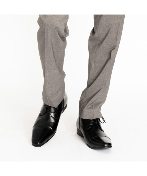 SVEC(シュベック)/ビジネスブーツ メンズ おしゃれ ヒール 2.7cm ビジネスシューズ 革靴 ロングノーズ 外羽根 ストレートチップ 靴 ショートブーツ 黒 きれいめ ブーツ/img12