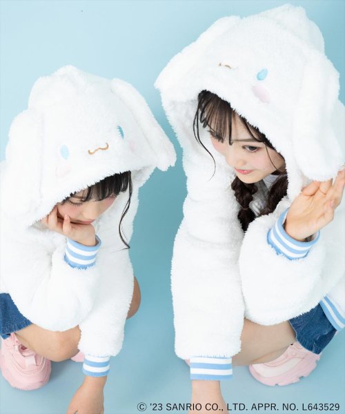 ANAP KIDS(アナップキッズ)/ANAPKIDS×シナモロール耳付きボアジップパーカー【ジュニアお揃い】/img06