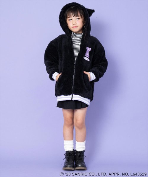 ANAP KIDS(アナップキッズ)/ANAPKIDS×クロミ耳付きボアジップパーカー【ジュニアお揃い】/img05