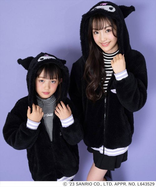 ANAP KIDS(アナップキッズ)/ANAPKIDS×クロミ耳付きボアジップパーカー【ジュニアお揃い】/img07