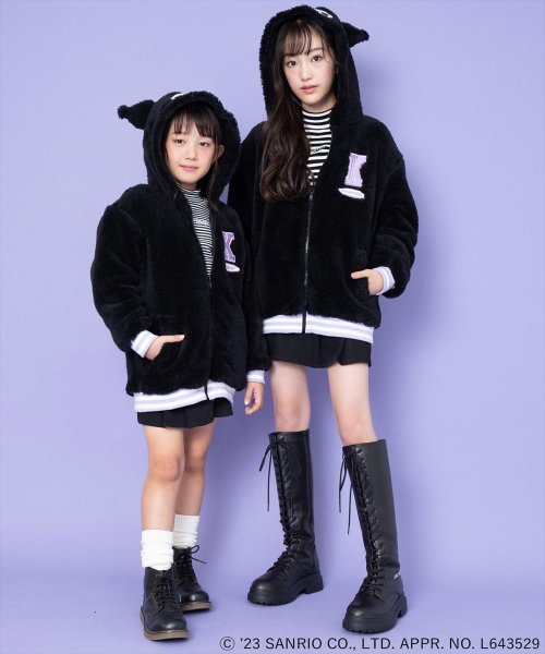 ANAP KIDS(アナップキッズ)/ANAPKIDS×クロミ耳付きボアジップパーカー【ジュニアお揃い】/img09