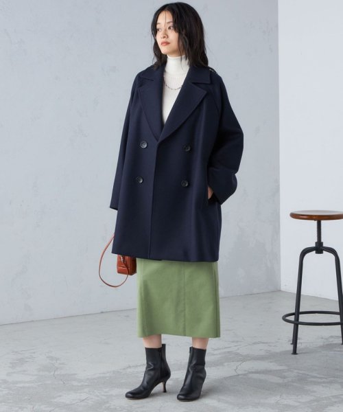 SUPER170 メルトン テントライン ミディ コート ◇ コート テントライン ◇ ミディ SUPER170 メルトン LW2416157655(18533円)