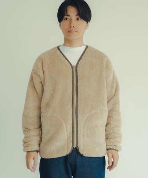 ITEMS URBANRESEARCH(アイテムズアーバンリサーチ（メンズ）)/Healthknit　Sherpa Fleece Zip Cardigan/img01