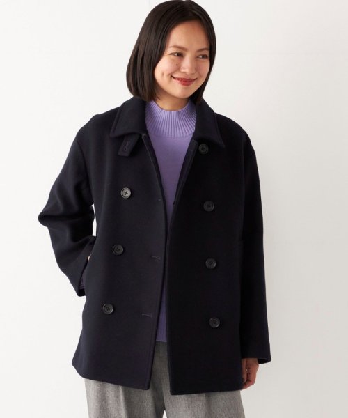 SHIPS Colors:メルトン ショート Pコート SHIPS