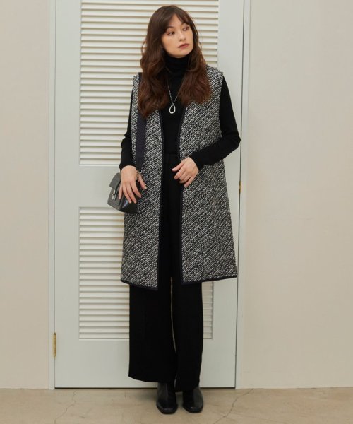 【リバーシブル着用可能】 パディングツイード ベスト 