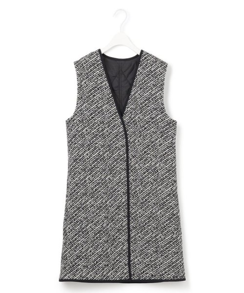 【リバーシブル着用可能】 パディングツイード ベスト 