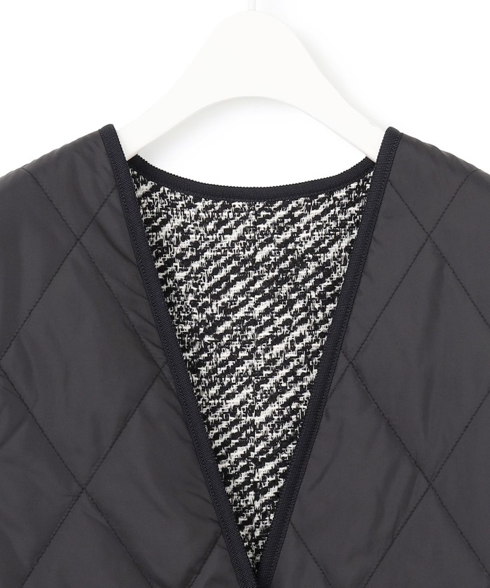 完売品　2023aw icb パディングツイードベスト リバーシブル リバーシブル着用可能】 パディングツイード ベスト(505732024)｜阪急