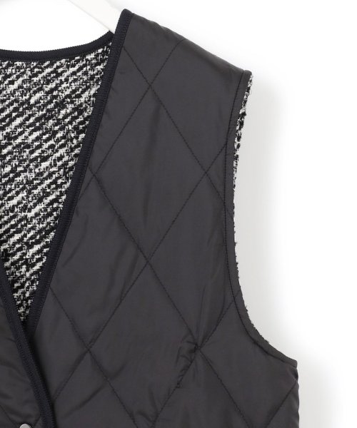 【リバーシブル着用可能】 パディングツイード ベスト 