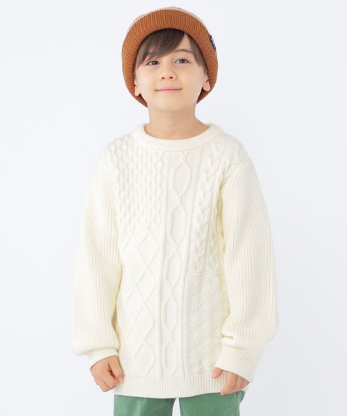 SHIPS KIDS(シップスキッズ)/SHIPS KIDS:100～130cm /〈手洗い可能〉ケーブル ニット/img11