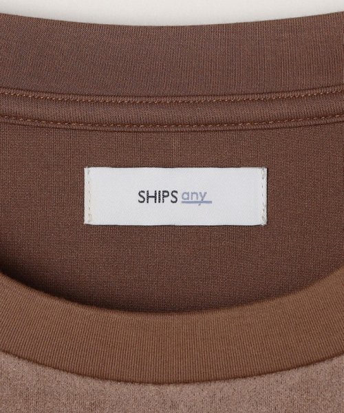 SHIPS any MEN(シップス　エニィ　メン)/SHIPS any: ダンボール / フェイク スエード コンビデザイン Tシャツ (ロンT)◇/img22