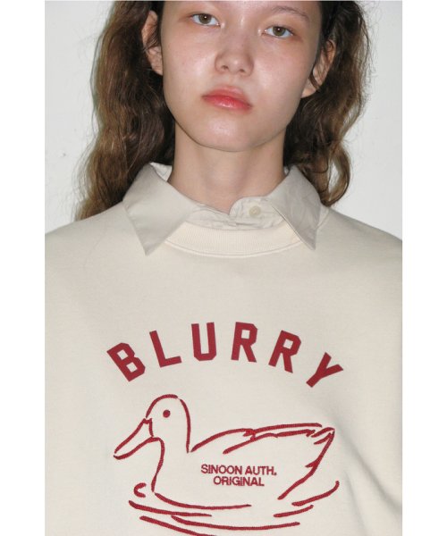 【韓国人気ブランド/sinoon】プリントスウェットプルオーバー【洗える】 