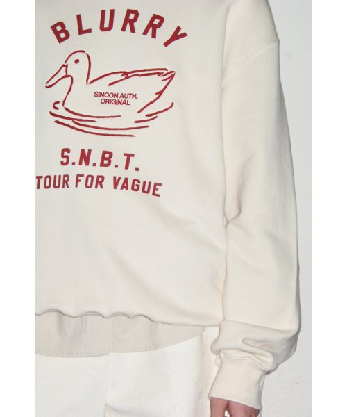 【韓国人気ブランド/sinoon】プリントスウェットプルオーバー【洗える】 