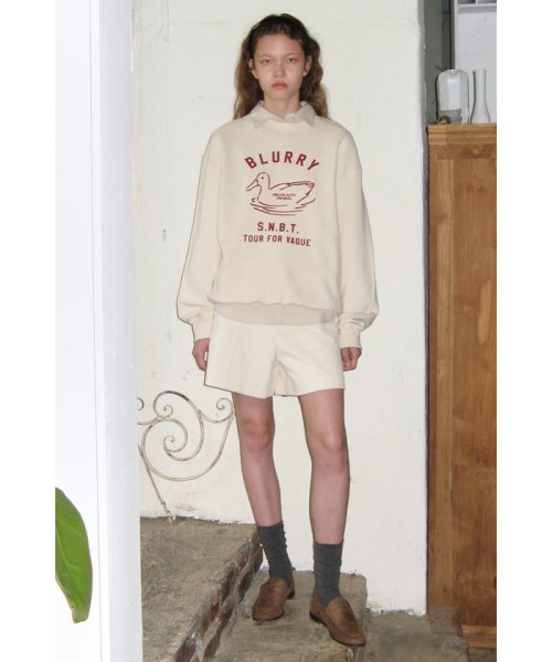 【韓国人気ブランド/sinoon】プリントスウェットプルオーバー【洗える】 