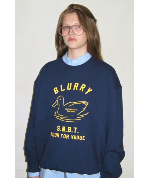 【韓国人気ブランド/sinoon】プリントスウェットプルオーバー【洗える】 