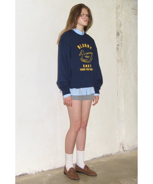 【韓国人気ブランド/sinoon】プリントスウェットプルオーバー【洗える】 