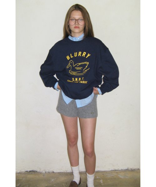 【韓国人気ブランド/sinoon】プリントスウェットプルオーバー【洗える】 