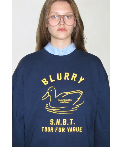 【韓国人気ブランド/sinoon】プリントスウェットプルオーバー【洗える】 