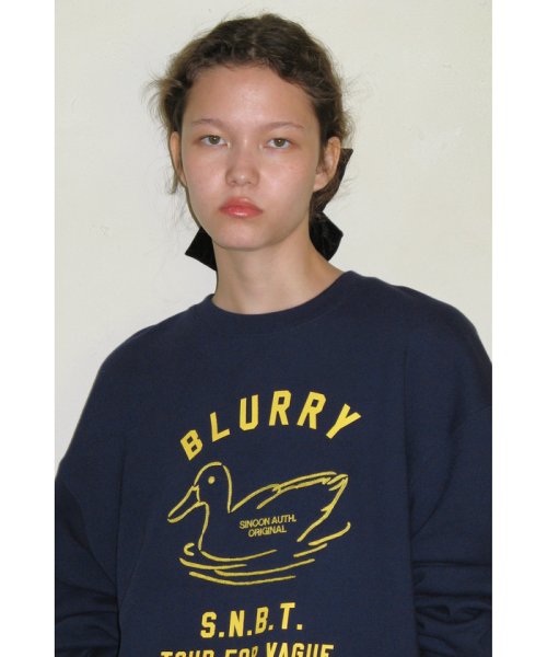 【韓国人気ブランド/sinoon】プリントスウェットプルオーバー【洗える】 